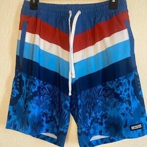 Freedom industries hybrid swim shorts trunks USA patriotic s men loose long